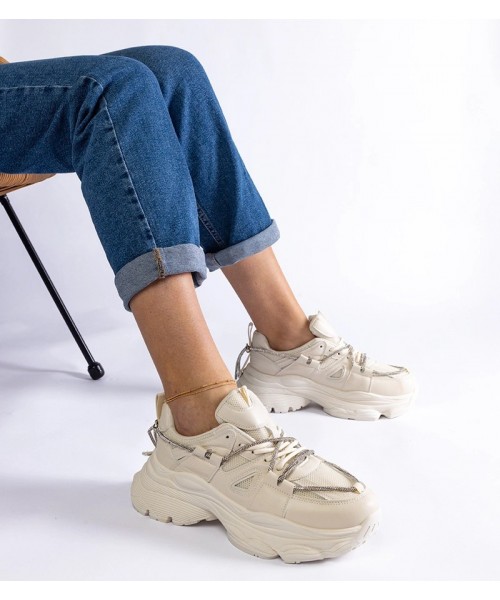 Smėlio Spalvos Sneakers Stiliaus Sportinio stiliaus Moteriški Ivett