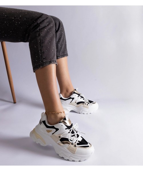 Baltai juodi "Sulamita" sportiniai bateliai