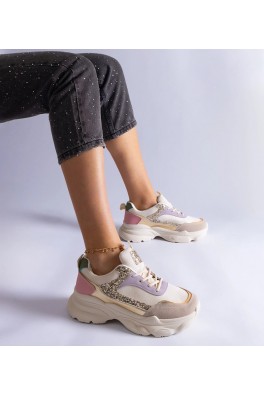 Įvairiaspalviai Sneakers Stiliaus Su Intarpais Clorinda