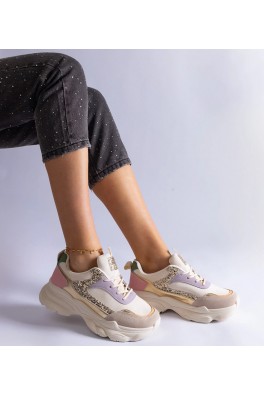 Įvairiaspalviai Sneakers Stiliaus Su Intarpais Clorinda