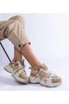 Smėlio Spalvos Sneakers Stiliaus Su Auksinės Spalvos Intarpais Candra