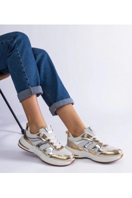 Materiałowe Sneakers Stiliaus Sportinio stiliaus Su Auksinės Spalvos Intarpais Elayne