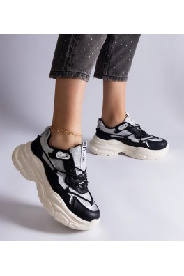 Juodi Sneakers Stiliaus Su Intarpais Rigel