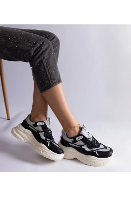 Juodi Sneakers Stiliaus Su Intarpais Rigel