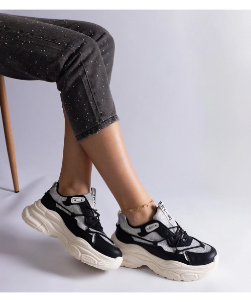 Juodi Sneakers Stiliaus Su Intarpais Rigel