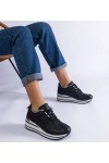 Juodi Sneakers Stiliaus papuošti Blizgučiais i metaliczną Intarpais Ursula