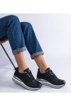 Juodi Sneakers Stiliaus papuošti Blizgučiais i metaliczną Intarpais Ursula
