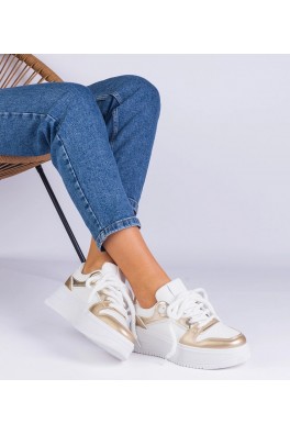 Balti-Auksiniai Sneakers Stiliaus Ant Platformos Ivalda