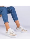 Balti-Auksiniai Sneakers Stiliaus Ant Platformos Ivalda Balti-Auksiniai Sneakers Stiliaus Ant Platformos Ivalda