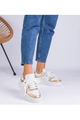 Balti-Auksiniai Sneakers Stiliaus Ant Platformos Ivalda