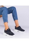 Juodi Sneakers Stiliaus Moteriški papuošti cyrkoniowym sznurkiem Masala Juodi Sneakers Stiliaus Moteriški papuošti cyrkoniowym sznurkiem Masala