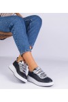 Juodi Sneakers Stiliaus Moteriški papuošti Blizgučiais Kasabella