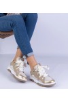 Smėlio Spalvos Sneakers Stiliaus Moteriški Su dekoracyjnym sznurowaniem Grejs