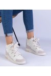 Balti Sneakers Stiliaus Moteriški Su grubymi Raišteliais Gralina Balti Sneakers Stiliaus Moteriški Su grubymi Raišteliais Gralina