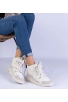 Balti Sneakers Stiliaus Moteriški Su grubymi Raišteliais Gralina Balti Sneakers Stiliaus Moteriški Su grubymi Raišteliais Gralina