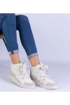 Balti Sneakers Stiliaus Moteriški Su grubymi Raišteliais Gralina Balti Sneakers Stiliaus Moteriški Su grubymi Raišteliais Gralina