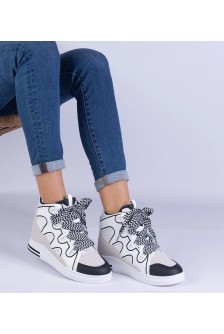 Balti Sneakers Stiliaus Moteriški Su grubymi Raišteliais Gralina