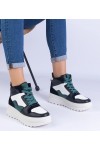 Juodai balti moteriški platforminiai sportiniai bateliai iš "Sunline