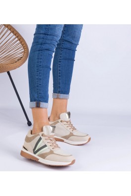 Smėlio Spalvos Sneakers Stiliaus Moteriški Ant ukrytym Storo Pado Ninella