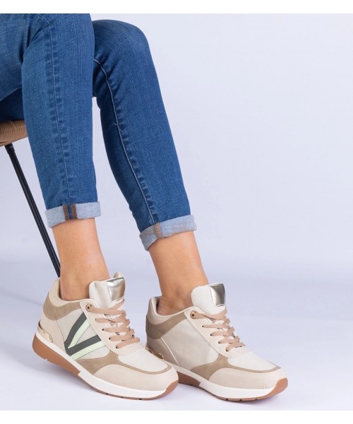 Smėlio Spalvos Sneakers Stiliaus Moteriški Ant ukrytym Storo Pado Ninella