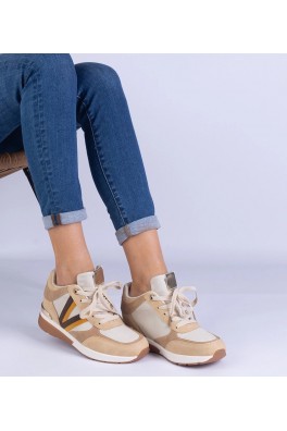 Rudos Spalvos Sneakers Stiliaus Moteriški Ant ukrytym Storo Pado Ninella