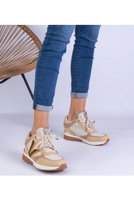 Rudos Spalvos Sneakers Stiliaus Moteriški Ant ukrytym Storo Pado Ninella
