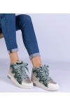 Žalios Spalvos Sneakers Stiliaus Su grubymi Raišteliais i Blizgučiais Gralina Žalios Spalvos Sneakers Stiliaus Su grubymi Raišteliais i Blizgučiais Gralina