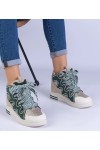 Žalios Spalvos Sneakers Stiliaus Su grubymi Raišteliais i Blizgučiais Gralina Žalios Spalvos Sneakers Stiliaus Su grubymi Raišteliais i Blizgučiais Gralina
