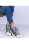 Žalios Spalvos Sneakers Stiliaus Su grubymi Raišteliais i Blizgučiais Gralina Žalios Spalvos Sneakers Stiliaus Su grubymi Raišteliais i Blizgučiais Gralina