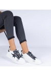 Balti Sneakers Stiliaus papuošti brokatową žvaigždėmis Moransa Balti Sneakers Stiliaus papuošti brokatową žvaigždėmis Moransa