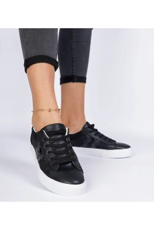 Juodi Sneakers Stiliaus Su zwierzęcym Motyvais papuošti Blizgučiais Walorin