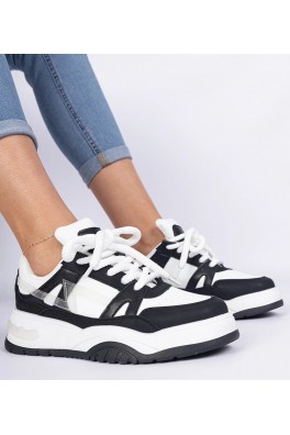 Juodi-Balti Sneakers Stiliaus Su grubymi Raišteliais Luciana