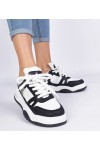 Juodi-Balti Sneakers Stiliaus Su grubymi Raišteliais Luciana