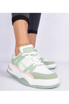 Žalios Spalvos Sneakers Stiliaus Su grubymi Raišteliais Luciana