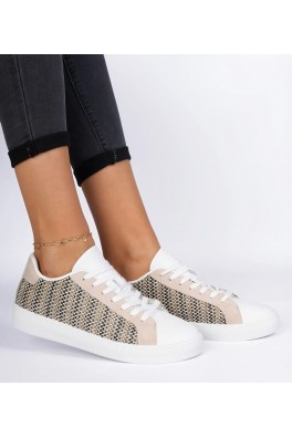 Smėlio Spalvos Moteriški Sneakers Stiliaus materialowe Bellisio