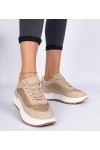 Rudos Spalvos Moteriški Sneakers Stiliaus Su Kūbiniais Cirkoniais Fucco