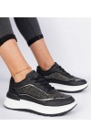 Juodi Moteriški Sneakers Stiliaus Su Kūbiniais Cirkoniais Fucco