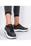 Juodi Moteriški Sneakers Stiliaus Su Kūbiniais Cirkoniais Fucco