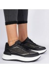 Juodi Moteriški Sneakers Stiliaus Su Kūbiniais Cirkoniais Fucco