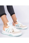 Oranžinės spalvos Moteriški Sneakers Stiliaus Su masywnym sznurowaniem Bartella