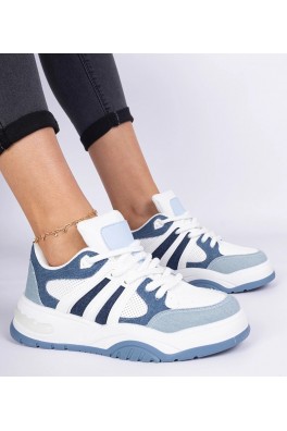 Mėlynos Spalvos Moteriški Sneakers Stiliaus Su masywnym sznurowaniem Bartella