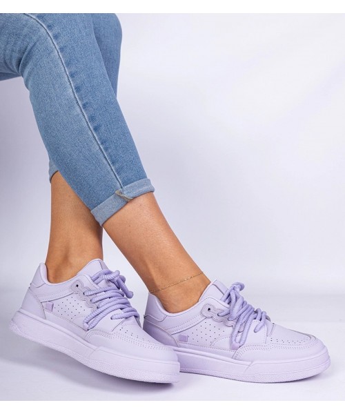 Violetinės Spalvos Moteriški Sportinio stiliaus Sneakers Stiliaus Su ekoskóry Asphodel Violetinės Spalvos Moteriški Sportinio stiliaus Sneakers Stiliaus Su ekoskóry Asphodel