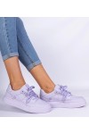 Violetinės Spalvos Moteriški Sportinio stiliaus Sneakers Stiliaus Su ekoskóry Asphodel Violetinės Spalvos Moteriški Sportinio stiliaus Sneakers Stiliaus Su ekoskóry Asphodel