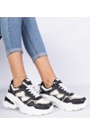 Juodi Sneakers Stiliaus Moteriški papuošti Blizgučiais Sandoria