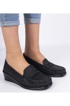 Juodi moteriški mokasinai ant platformų Zorani