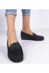 Juodi moteriški mokasinai ant platformų Zorani