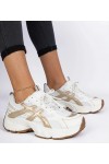 Smėlio Spalvos Sneakers Stiliaus Moteriški Ant Masyvaus Pado Enos