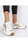 Smėlio Spalvos Sneakers Stiliaus Moteriški Ant Masyvaus Pado Enos