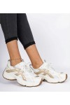 Smėlio Spalvos Sneakers Stiliaus Moteriški Ant Masyvaus Pado Enos