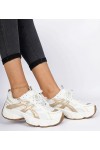 Smėlio Spalvos Sneakers Stiliaus Moteriški Ant Masyvaus Pado Enos